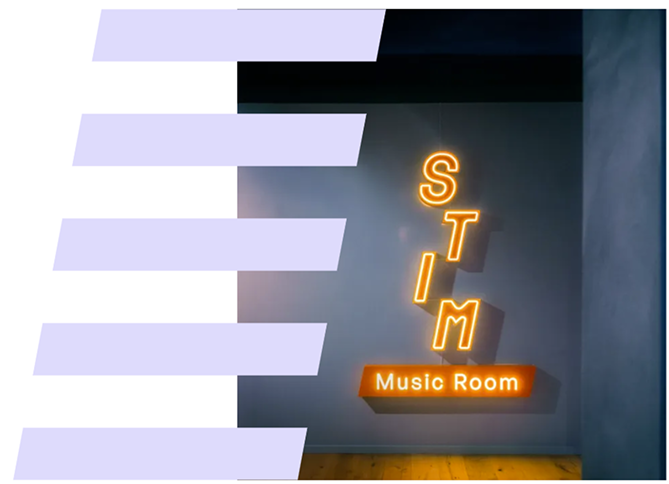 STIM Music Room sign